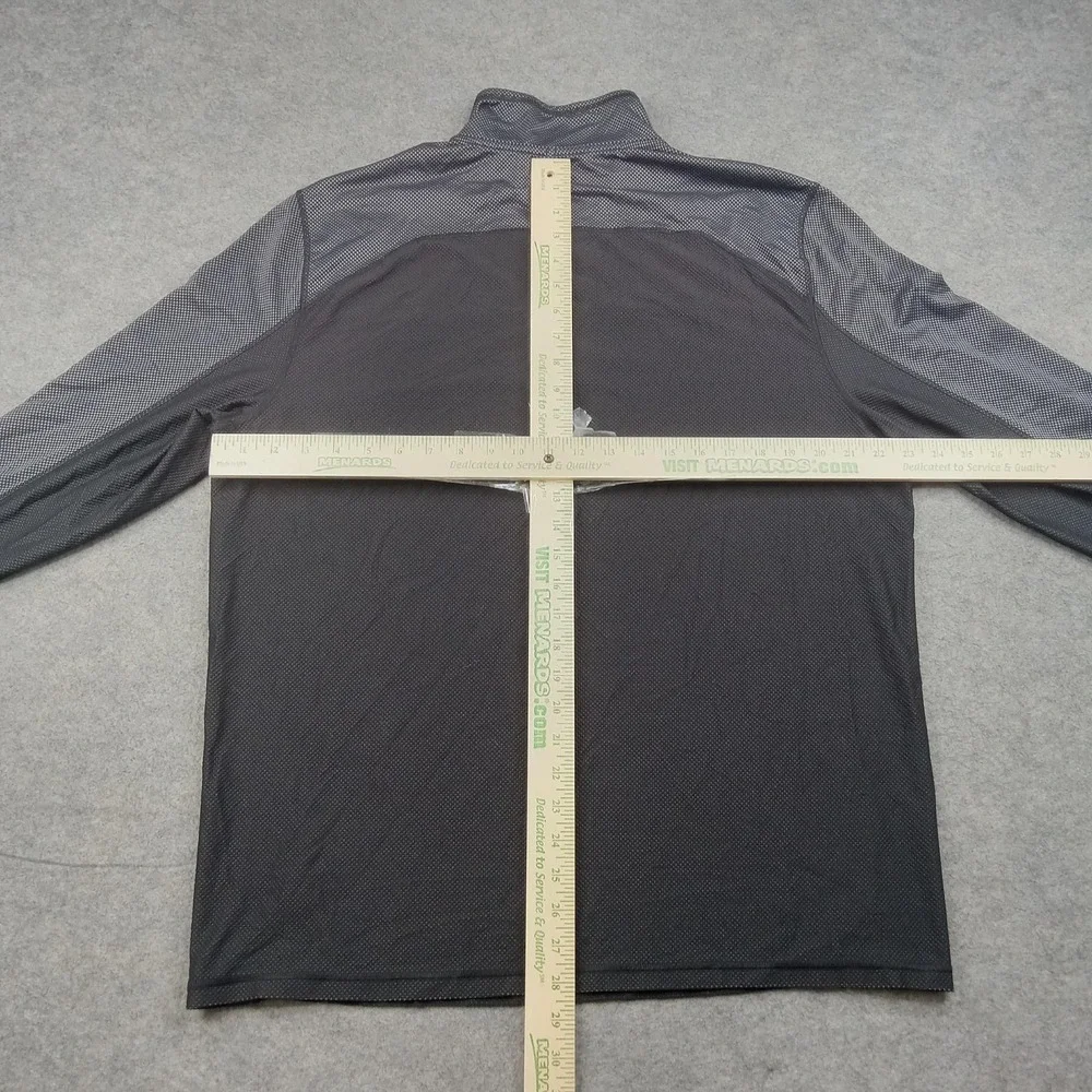 Calvin Klein Pullover Mens Large Gray‎ 1/4 Zip Long Sleeve Stretch Athletic Top